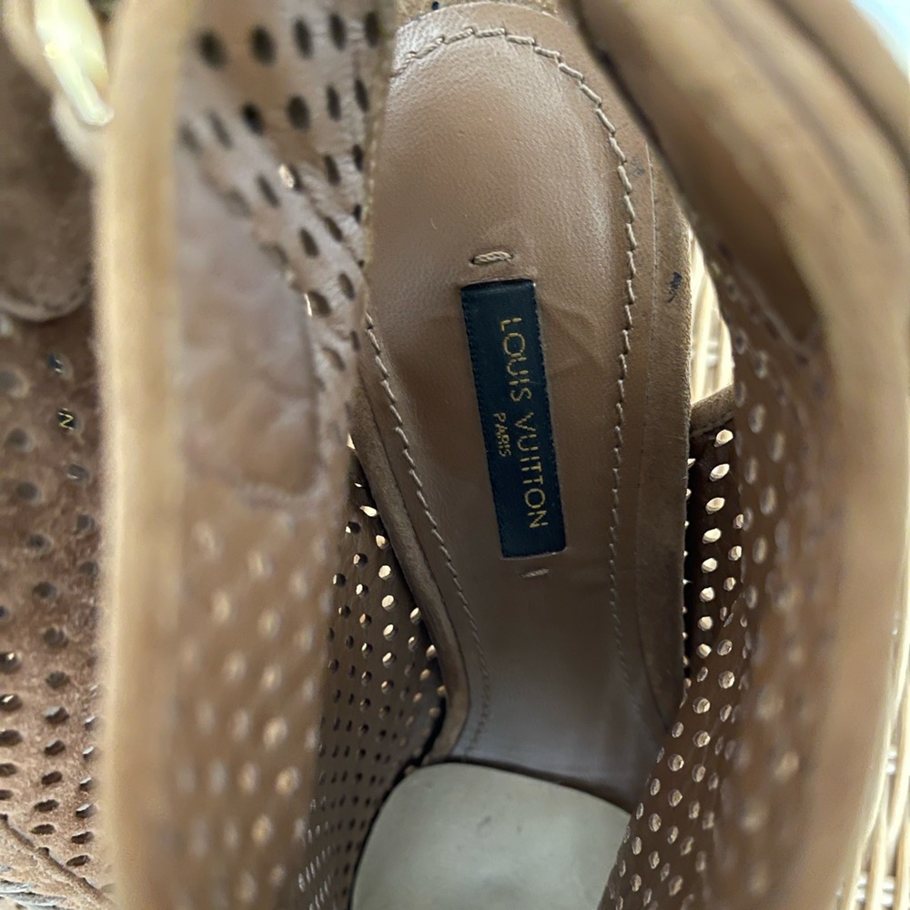 Authentic Louis Vuitton Suede Brown Heels - Picture 7 of 7